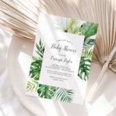 Wild Tropical Palm Baby shower Kaart