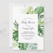 Wild Tropical Palm Baby shower Kaart (Voorkant)