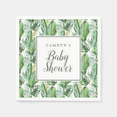 Wild Tropical Palm Baby shower Napkins Servet (Voorkant)
