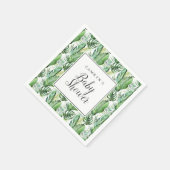 Wild Tropical Palm Baby shower Napkins Servet (Hoek)