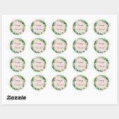 Wild Tropical Palm | Blush Geometric Envelope Seal Ronde Sticker (Vel)