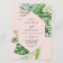 Wild Tropical Palm | Casual huwelijk met Blush Hex