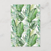 Wild Tropical Palm | Details patroonbruiloft Informatiekaartje (Achterkant)