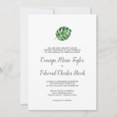 Wild Tropical Palm Formal Wedding Kaart (Voorkant)