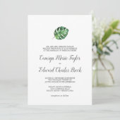 Wild Tropical Palm Formal Wedding Kaart (Staand voorkant)