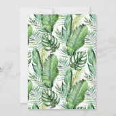 Wild Tropical Palm Formal Wedding Kaart (Achterkant)