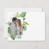 Wild Tropical Palm Foto Dank je kaart (Achterkant)