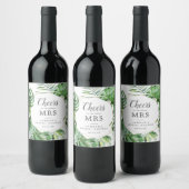 Wild Tropical Palm Future Mrs Wine Labels Wijn Etiket (Flessen)