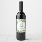 Wild Tropical Palm Future Mrs Wine Labels Wijn Etiket (Voorkant)