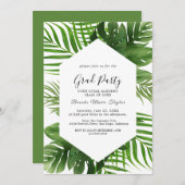 Wild Tropical Palm Graduation Party Uitnodiging (Voorkant / Achterkant)