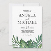 Wild Tropical Palm Hexagon Casual Kaart (Voorkant)