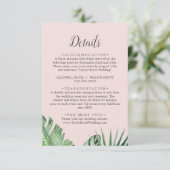 Wild Tropical Palm | Kaart voor Blush Details behu (Staand voorkant)