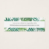 Wild Tropical Palm Leaf Wedding Website Mini Kaart (Voorkant)