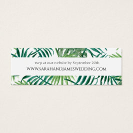 Wild Tropical Palm Leaf Wedding Website Mini Kaart
