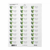 Wild Tropical Palm Leaves Greenery Etiket (Full Sheet)