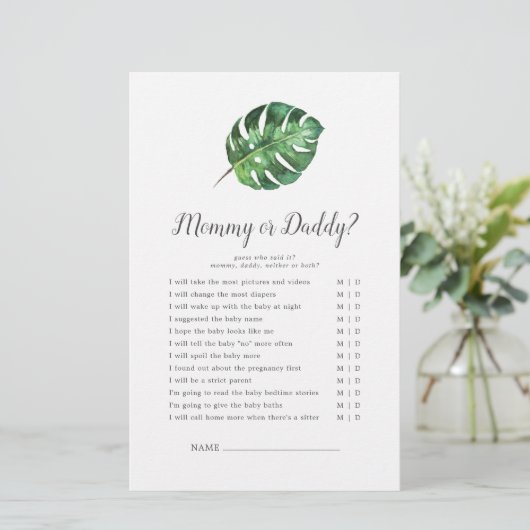 Wild Tropical Palm Mam of papa Game (Staand voorkant)