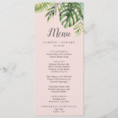 Wild Tropical Palm | Menu Blinde bruiloft (Voorkant)