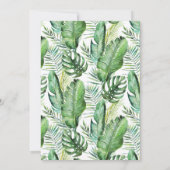 Wild Tropical Palm Monogram Weddenschap Kaart (Achterkant)