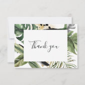Wild Tropical Palm Monstera Bedankkaart (Voorkant)