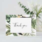 Wild Tropical Palm Monstera Bedankkaart (Staand voorkant)