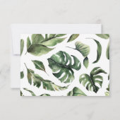 Wild Tropical Palm Monstera Bedankkaart (Achterkant)