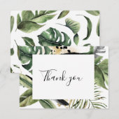 Wild Tropical Palm Monstera Bedankkaart (Voorkant / Achterkant)