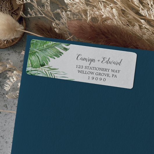 Wild Tropical Palm Return Address Label