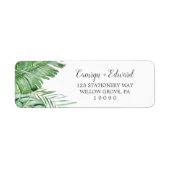 Wild Tropical Palm Return Address Label (Voorkant)