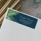 Wild Tropical Palm | Terugzendadres marine Etiket