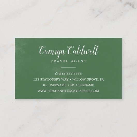 Wild Tropical Palm Visitekaartje (Achterkant)