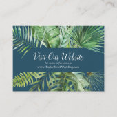 Wild Tropical Palm | Website van het Navy Blue Wed Informatiekaartje (Voorkant)