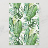 Wild Tropical Palm Wedding Advieskaart (Achterkant)