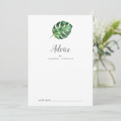 Wild Tropical Palm Wedding Advieskaart (Staand voorkant)