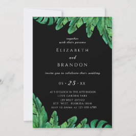 Wild Tropical Palm Wedding Invitation Save The Date