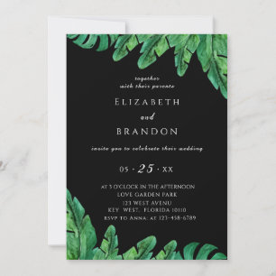 Wild Tropical Palm Wedding Invitation Save The Date