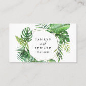 Wild Tropical Palm Wedding Plaatskaartje (Achterkant)