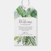 Wild Tropical Palm Wedding Welcome Cadeaulabel (Voorkant)