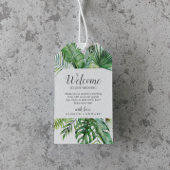 Wild Tropical Palm Wedding Welcome Cadeaulabel