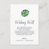 Wild Tropical Palm Wedding Wishing Well Kaart (Voorkant)