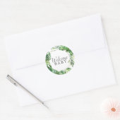 Wild Tropical Palm Welcome Baby shower Sticker (Envelop)