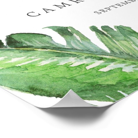 Wild Tropical Palm Welcome Wedding Poster (Hoek)