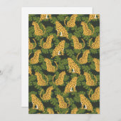 Wild Tropical Safari Leopard Oerwoud Palms Feestdagenkaart (Voorkant / Achterkant)