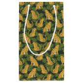 Wild Tropical Safari Leopard Oerwoud Palms Klein Cadeauzakje (Achterkant)