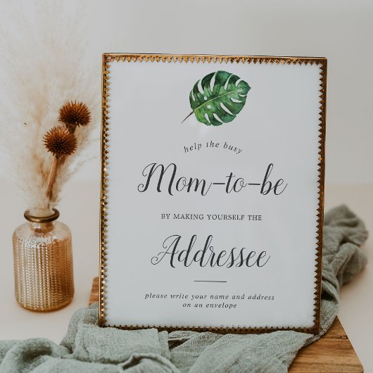 Wild Tropisch Baby shower Adres en Envelopteken Poster