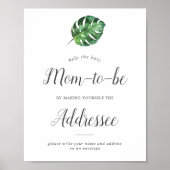 Wild Tropisch Baby shower Adres en Envelopteken Poster (Voorkant)