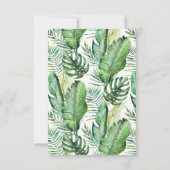 Wild Tropisch Palm 4 Menu Keuze RSVP-kaart (Achterkant)