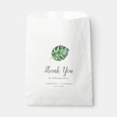 Wild Tropisch Palm Dank je huwelijk Bedankzakje (Voorkant)