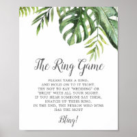 Wild Tropisch palm Het teken van het spel van de R