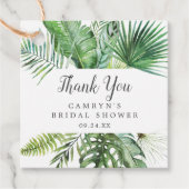 Wild Tropisch Palm Vrijgezellenfeest Dank u Bedankjes Labels (Voorkant)