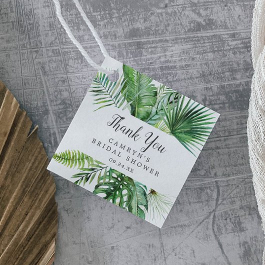 Wild Tropisch Palm Vrijgezellenfeest Dank u Bedankjes Labels